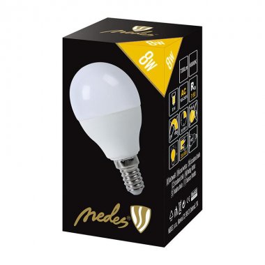 LED žárovka 8W - G45 / E14 / SMD / 3000K - ZLS814-4