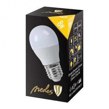 LED žárovka 8W - G45 / E27 / SMD / 3000K - ZLS819-1