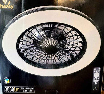 LED svítidlo OPAL + stropní ventilátor + dálkový ovladač 48W - LCL6346