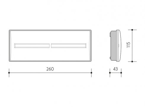 DIANA LED CBS nouzové svítidlo  pro centrální bateriový systém 230V 90lm-1