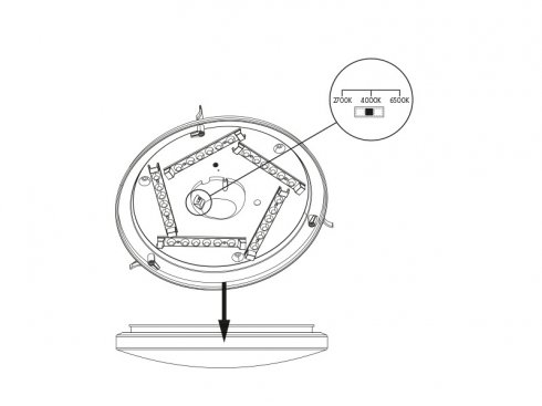 Přisazené stmívatelné LED svítidlo 25W PLAFON CIRCLE DIM CCT - LEDMED-4