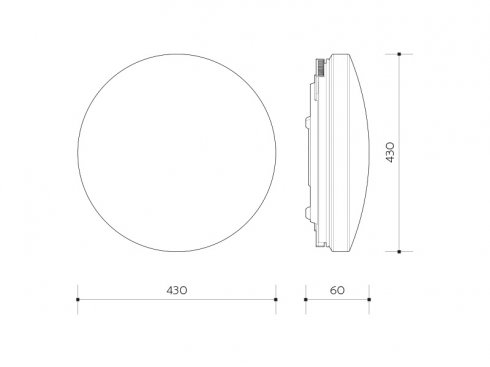 Přisazené stmívatelné LED svítidlo 35W PLAFON CIRCLE DIM CCT - LEDMED-2