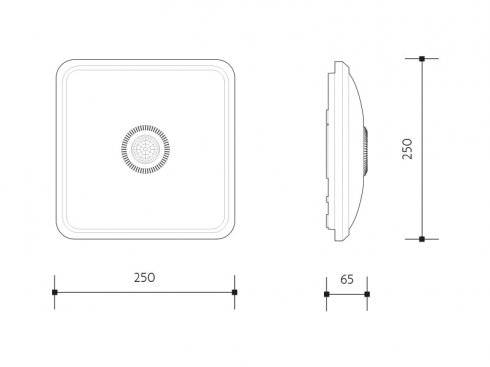 LEDMED EMMA SQUARE  stropní a nástěnné LED svítidlo se senzorem 12W - neutrální-2