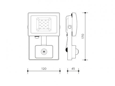 LEDMED VANA SMD S LED reflektor se senzorem 10W-2