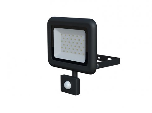 VANA SMD S LED reflektor se senzorem 30W, černá - neutrální