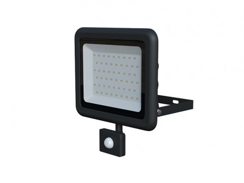 VANA SMD S LED reflektor se senzorem 50W, černá - neutrální