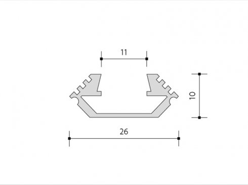 PANLUX ALU PROFIL <10mm přisazený  délka 2m-2