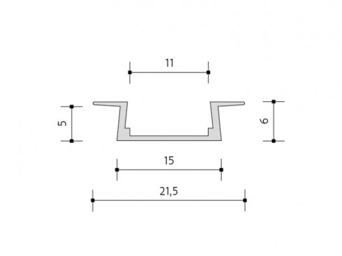 PANLUX ALU PROFIL <10mm vestavný  délka 2m-2