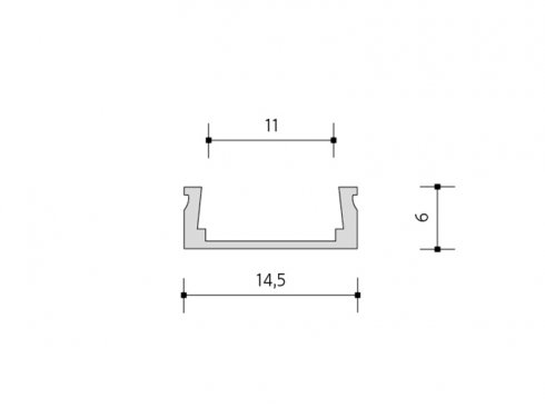 PANLUX ALU PROFIL <10mm přisazený  délka 1m-2