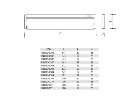 Výklopné svítidlo pod kuchyňskou linku s vypínačem VERSA LED 5W, bílá - teplá-3