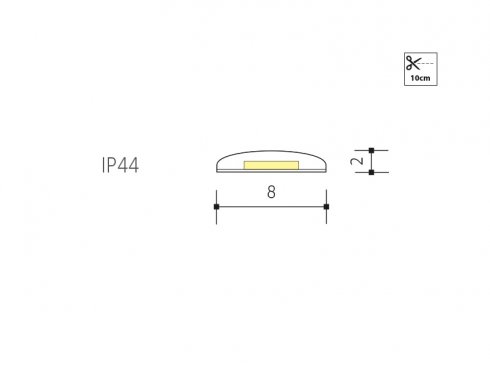 LED PÁSEK WW 24V 6W 8mm IP44 - 3015 teplá bílá (kotouč 5m)-2