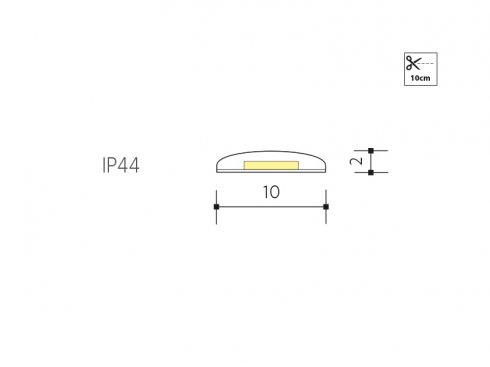 LED PÁSEK WW 24V 14,4W 10mm IP44 - 6030 teplá bílá (kotouč 5m)-2