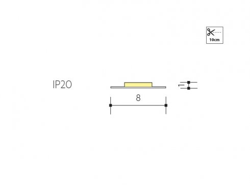 LED PÁSEK CW 24V 6W 8mm IP20 - 3015 studená bílá (kotouč 5m)-2