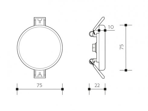 Vestavné LED svítidlo 6W DOWNLIGHT ROUND IP66 - teplá bílá-2