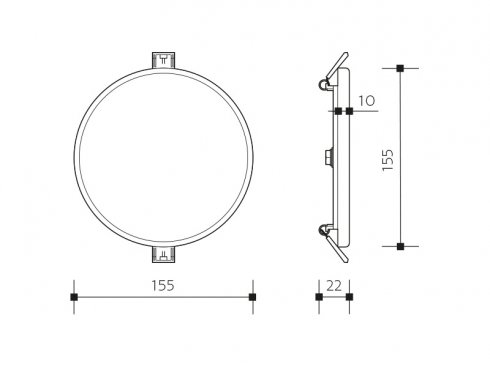 Vestavné/přisazené LED svítidlo 12W DOWNLIGHT ROUND IP66 - teplá bílá-2