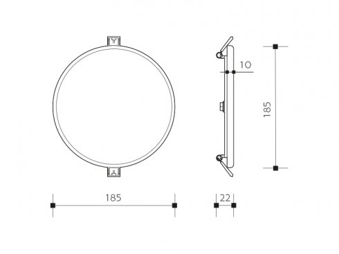 Vestavné/přisazené LED svítidlo 18W DOWNLIGHT ROUND IP66 - teplá bílá-2