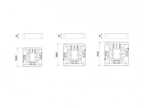 LED DOWNLIGHT SQUARE vestavné hranaté LED svítidlo IP66 12W - teplá bílá-5