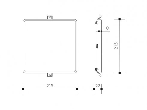 LED DOWNLIGHT SQUARE vestavné hranaté LED svítidlo IP66 24W - teplá bílá-3