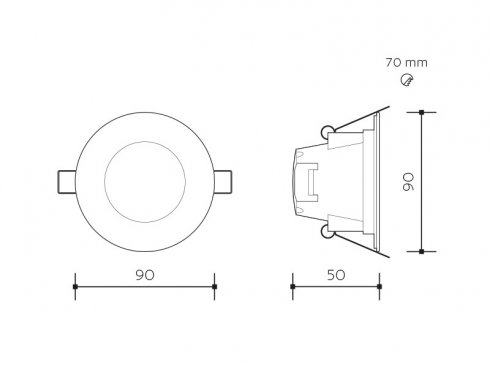 Pevný LED podhled SPOTLIGHT IP65 ROUND bodovka, bílá - teplá-3