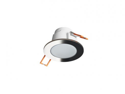 Pevný LED podhled SPOTLIGHT IP65 ROUND bodovka, stříbrná - teplá-1