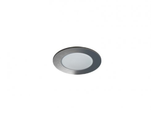 Pevný LED podhled SPOTLIGHT IP65 ROUND bodovka, stříbrná broušená - teplá