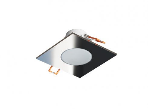 Pevný LED podhled SPOTLIGHT IP65 SQUARE bodovka, stříbrná - teplá-1