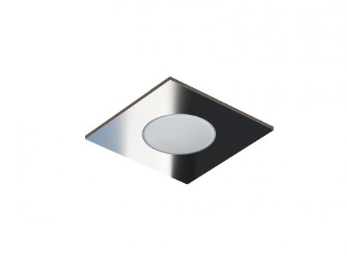 Pevný LED podhled SPOTLIGHT IP65 SQUARE bodovka, stříbrná - teplá