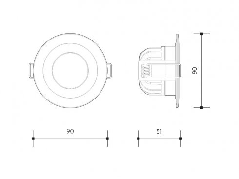 Pevný LED podhled PP COB IP65 bodovka 40°, bílá - teplá-2