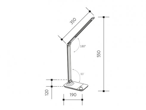 Stolní LED lampička MASTER s integrovanou bezdrátovou nabíječkou, bílá-5