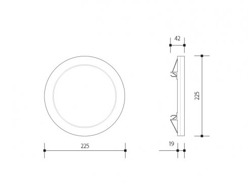 Přisazené / vestavné stropní LED svítidlo ADAPT CCT 18W-2