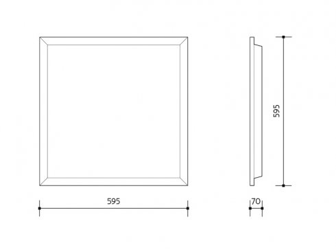 LED PANEL hranatý vestavný  čtvercový 50W - neutrální-1