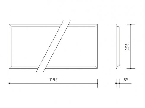 LED PANEL hranatý vestavný  obdélníkový 45W - neutrální-1