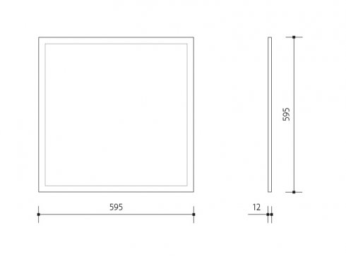 LED PANEL THIN vestavný  600x600 50W - neutrální-1