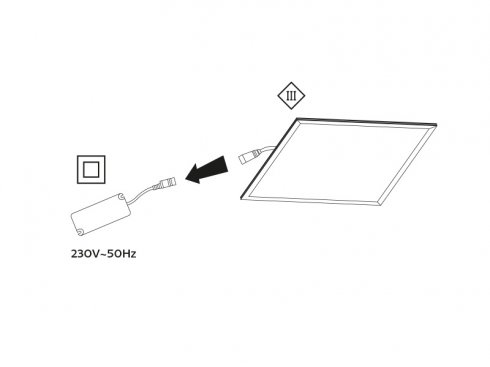 LED PANEL THIN vestavný  600x600 50W - neutrální-2