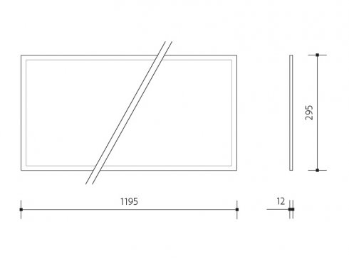 LED PANEL THIN vestavný  1200x300 50W - neutrální-1