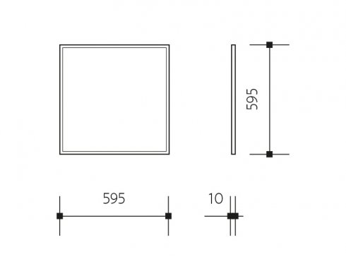 LED PANEL THIN UGR vestavný čtvercový 600x600 40W - neutrální (Ra>80)-1