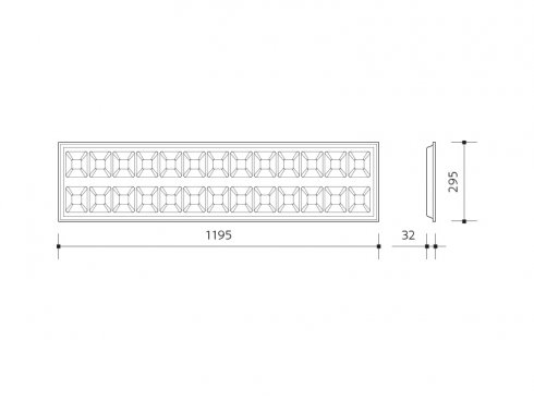 PANLUX LED PANEL EVO UGR 19 vestavný obdélníkový 1200x300 24W - neutrální-2