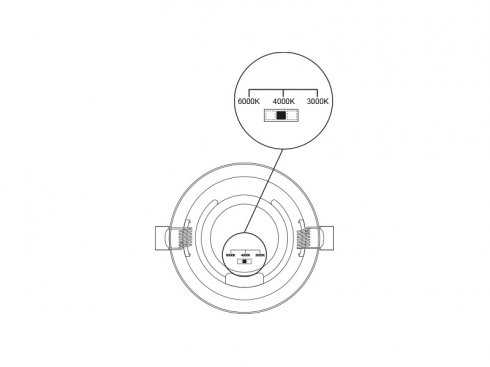 Kulaté podhledové LED svítidlo DOWNLIGHT CCT ROUND IP44 6W bílý-4