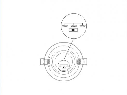 Kulaté podhledové LED svítidlo DOWNLIGHT CCT ROUND IP44 6W černý-4