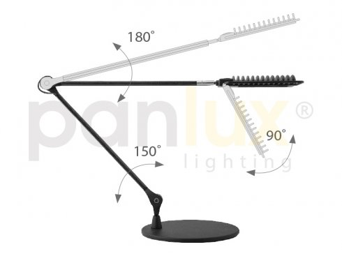 LARA DUO designová stolní COB LED lampa  černá - studená bílá-1