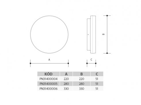 Přisazené LED svítidlo s přepínačem výkonu / teploty světla EVA 280-2