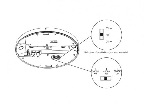 VERONA CIRCLE přisazené stropní či nástěnné LED svítidlo, CCT IP54, černá-6