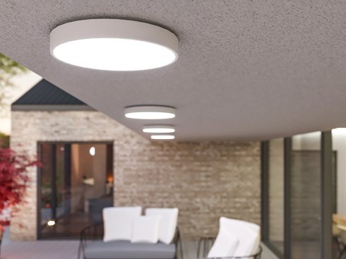 VERONA CIRCLE přisazené stropní či nástěnné LED svítidlo, CCT IP54, bílá-1