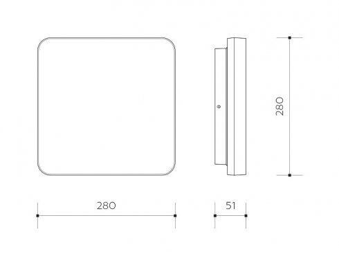 Přisazené chytré LED svítidlo ADAM 280 SMART Tuya Wifi-5