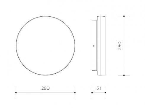 Přisazené chytré LED svítidlo EVA 280 SMART Tuya Wifi-5