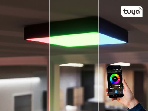 Přisazené chytré LED svítidlo VERONA SQUARE SMART Tuya Wifi, černá-4