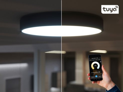 Přisazené chytré LED svítidlo VERONA CIRCLE SMART Tuya Wifi, černá-2