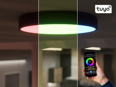 Přisazené chytré LED svítidlo VERONA CIRCLE SMART Tuya Wifi, černá-3