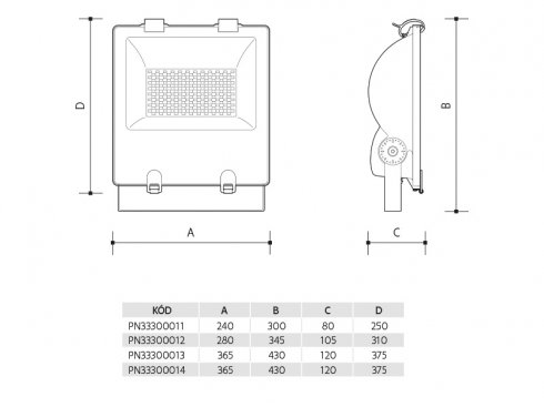 PANLUX MODENA LED reflektor  70W - neutrální-4