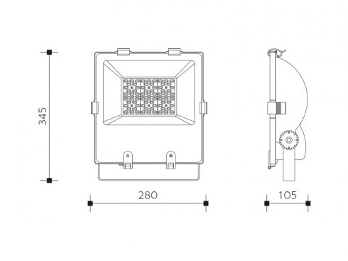 PANLUX MODENA LED reflektor  ASYMETR 100W - neutrální-3